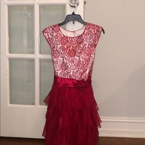 Red girls dress size 8